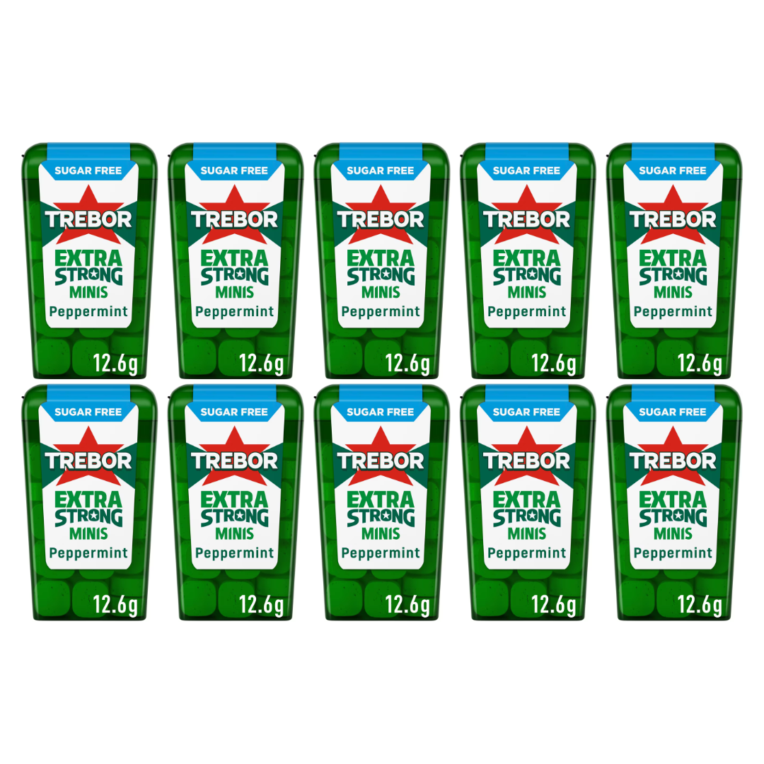 Trebor Minis Extra Strong Peppermint Mints (Label Misprint)