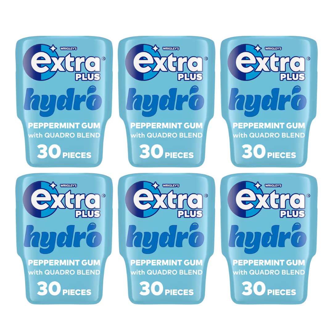 Wrigley's Extra Plus Peppermint Hydro Chewing Gum