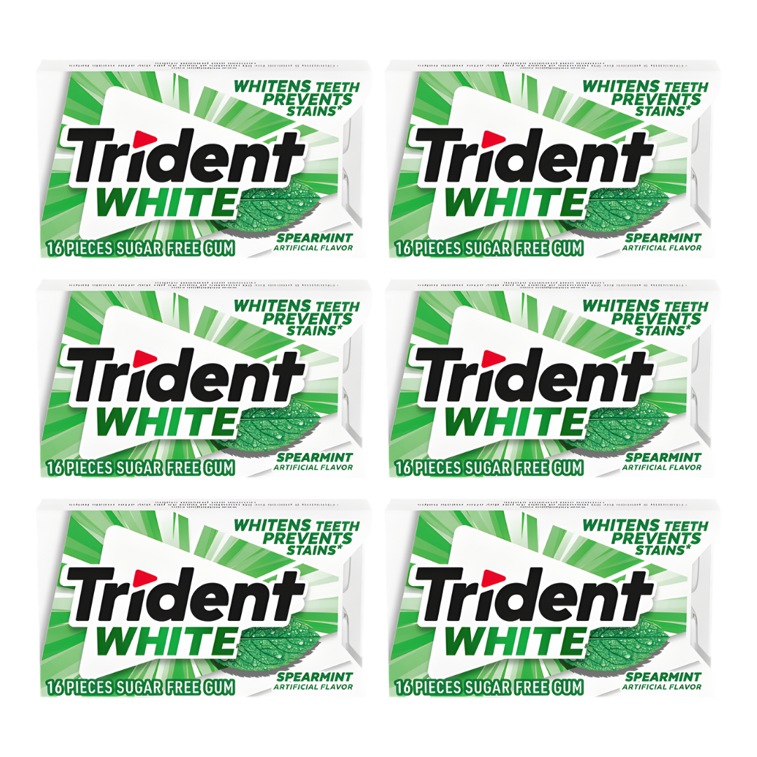 Trident White Spearmint Chewing Gum