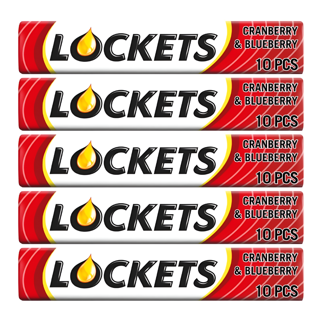 Lockets Cranberry & Blueberry Clearing Menthol Sweets